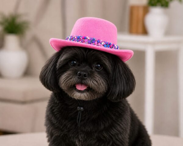 Designer Felt Cowboy Cap for Small Dogs