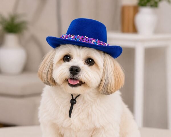Designer Felt Cowboy Cap for Small Dogs