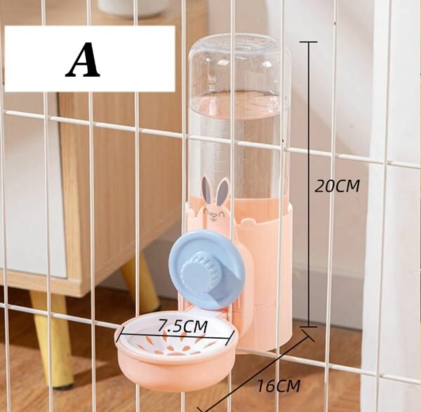 Hanging Cage Water Bottle & Food Bowl for Rabbits