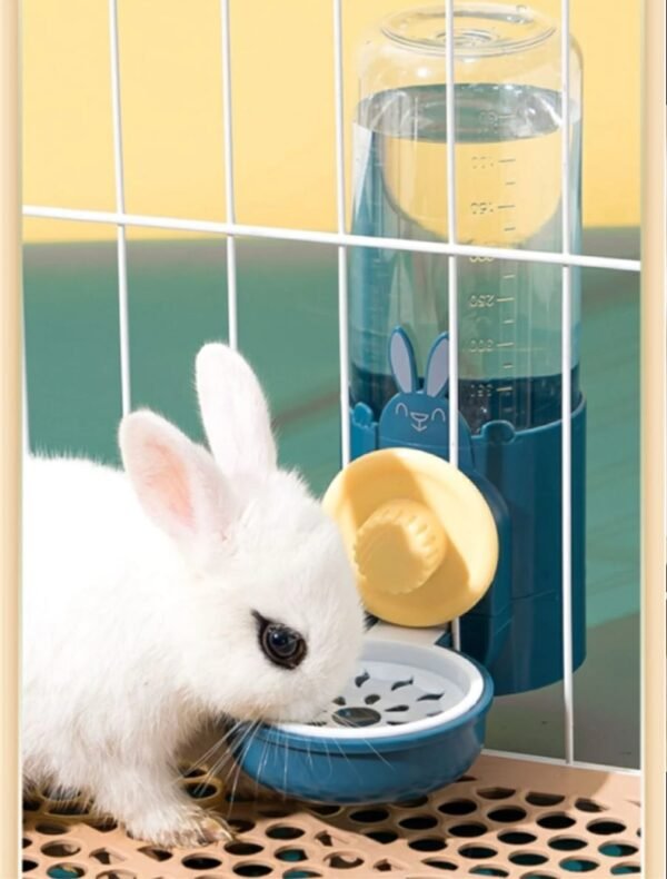 Hanging Cage Water Bottle & Food Bowl for Rabbits
