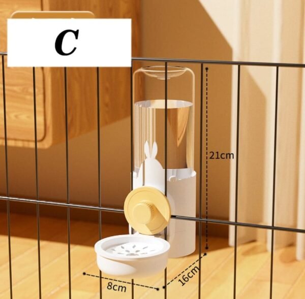 Hanging Cage Water Bottle & Food Bowl for Rabbits