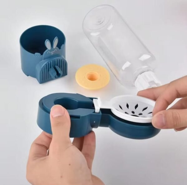 Hanging Cage Water Bottle & Food Bowl for Rabbits