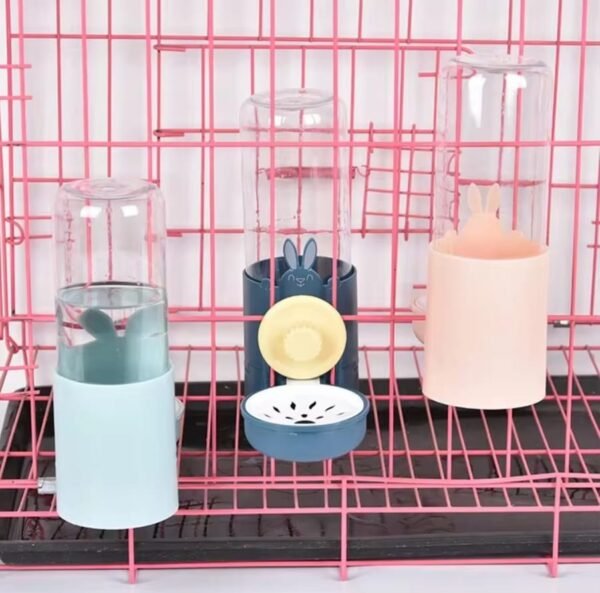 Hanging Cage Water Bottle & Food Bowl for Rabbits